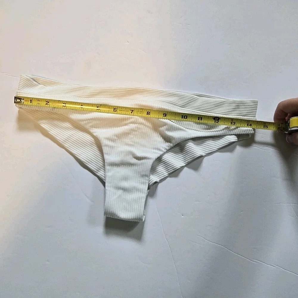 Frankies Bikinis Revolve‎ Ribbed Swim Suit Bottom Womens MED Bathing Beach